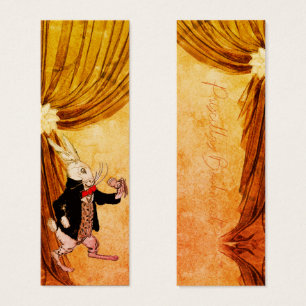 White Rabbit Red Bow Pocket Watch Bookmarks