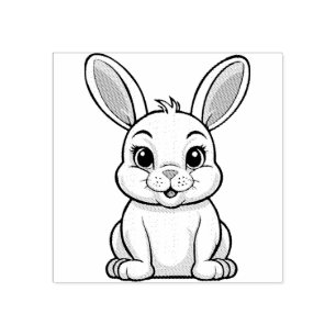 White Rabbit Rubber Stamp