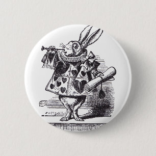 White Rabbit Trumpet 6 Cm Round Badge