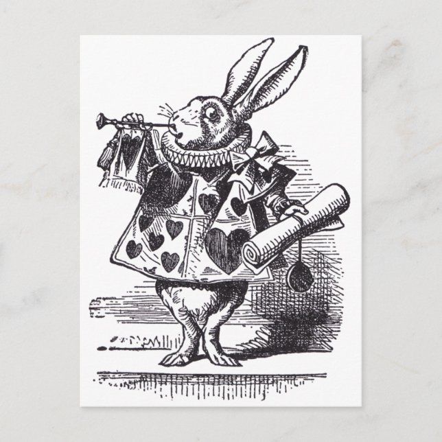 White Rabbit Trumpet Postcard (Front)