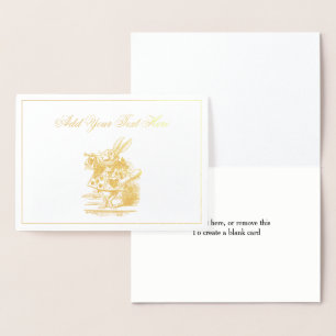White Rabbit Trumpeter Alice Adv in Wonderland Foil Card