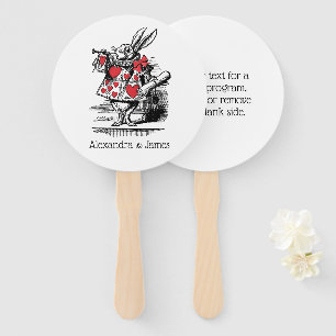 White Rabbit Trumpeter Alice Adv in Wonderland Hand Fan