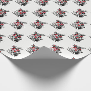 White Rabbit Trumpeter Alice Adv in Wonderland Wrapping Paper