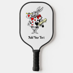 White Rabbit Trumpeter Alice in Wonderland DIY Col Pickleball Paddle