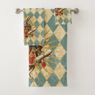 White Rabbit Vintage Bath Towel Set