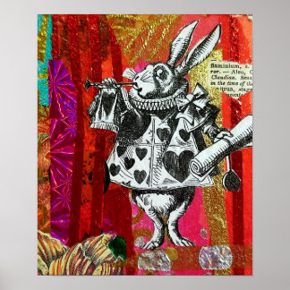 White Rabbit Wall Decor Poster