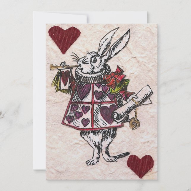 White Rabbit Wedding Invitation (Front)