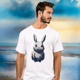 White rabbit with big eyes standing on two feet T-Shirt