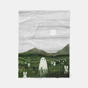 White Rabbits Fleece Blanket