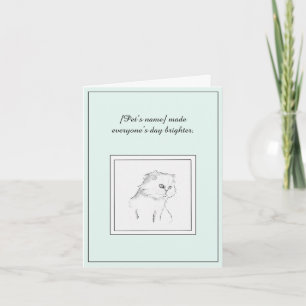 White Ragdoll Sympathy Greeting Card