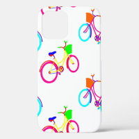 white rainbow bikes colourful bicycles