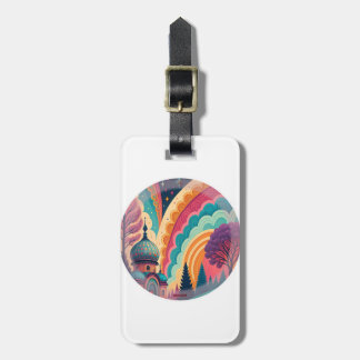 White Rainbow Dome Luggage Tag – Customisable