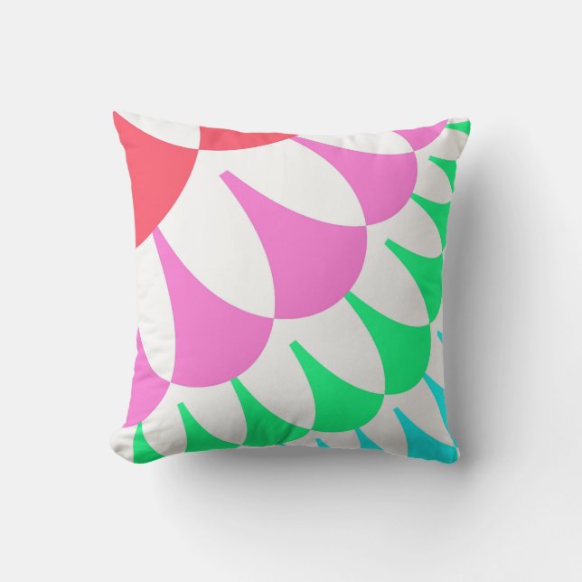 White Rainbow Scales Cushion (Front)