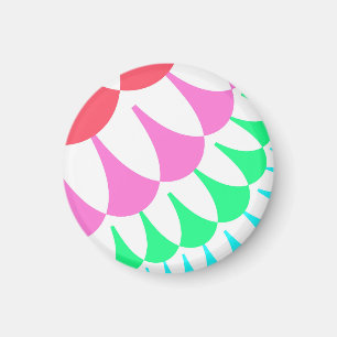 White Rainbow Scales Magnet