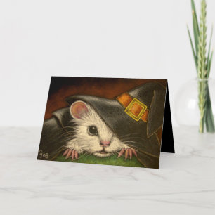 WHITE RAT HALLOWEEN Card