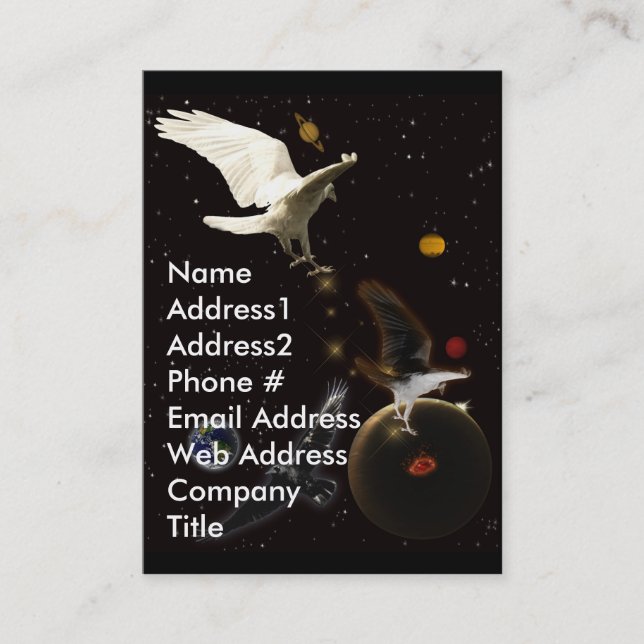 White Raven Business Card (Front)