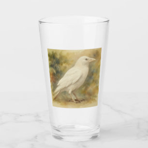 White Raven Watercolor Glass