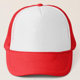 White RED 12 other colour choices template fun Trucker Hat