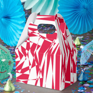 White red abstract illusion  favour box