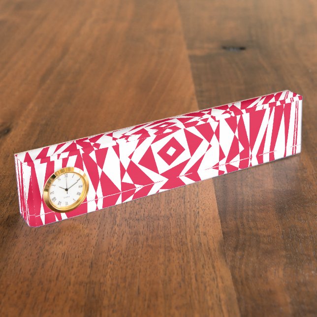 White red abstract illusion  nameplate (Side)