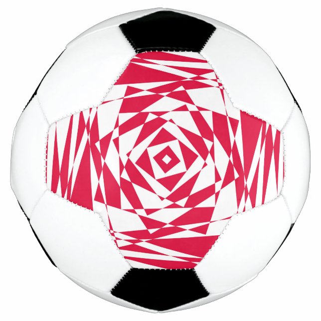 White red abstract illusion  soccer ball (Front)