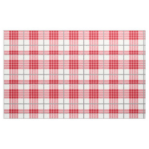 White red and grey plaid geometric pattern fabric