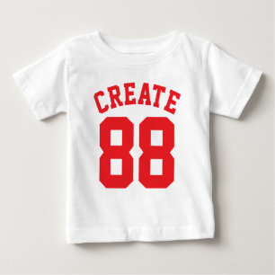 White & Red Baby   Sports Jersey Design T-Shirt