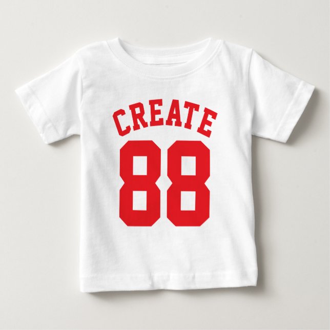 White & Red Baby | Sports Jersey Design T-Shirt (Front)