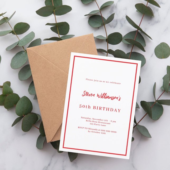 White red birthday invitation (Creator Uploaded)