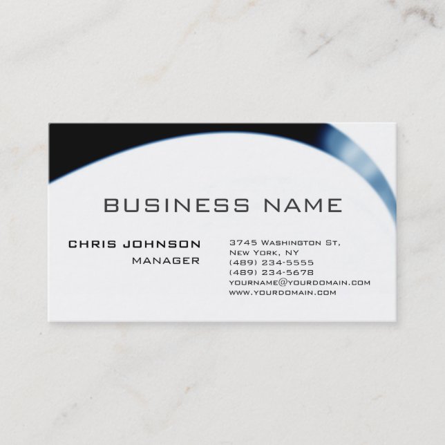 White Red Black Grey Pattern Manager Business Card (Front)
