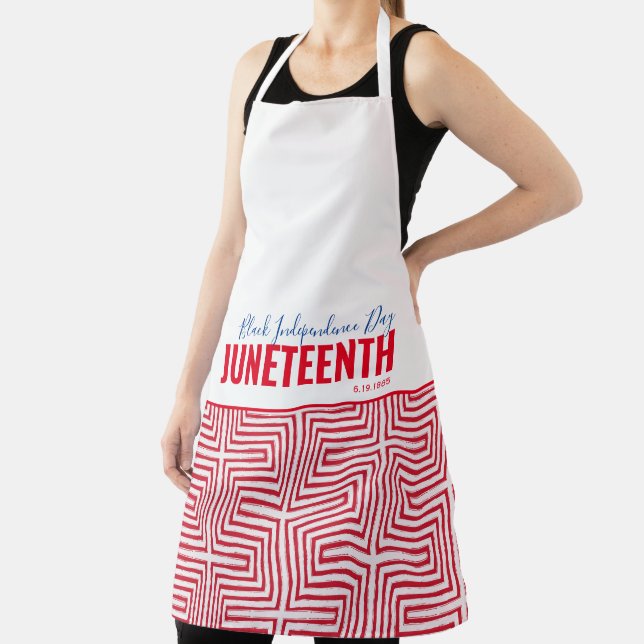White Red Black Independence Day JUNETEENTH Apron (Insitu)