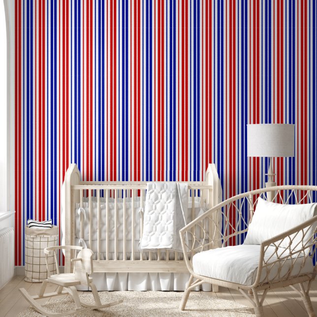 White Red Blue Stripes Pattern   Wallpaper (Kids)