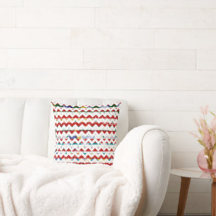 white & red chevron inspired cushion