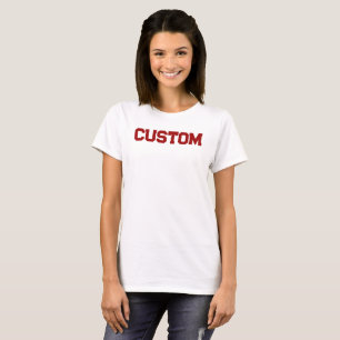 White & Red CUSTOM University Women's T-Shirt