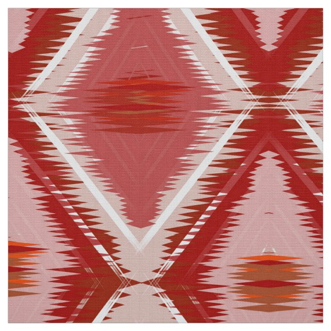 White red ikat pattern. fabric (Swatch)
