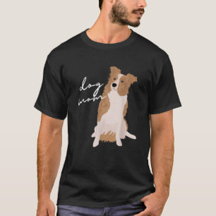 White Red Merle Border Collie Dog Mum Dog Mum Woma T-Shirt