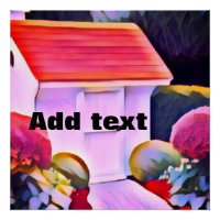 White red snow add name text art fairy