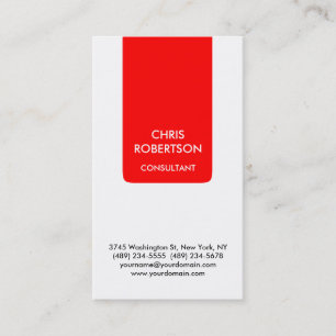 White Red Stripe Attractive Charm Business Card