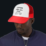 White & Red Trucker Hat Custom Gifts for Him<br><div class="desc">Custom Gifts for Him personalised White & Red Trucker Hat. Upload logo, photo, image, design and add your own text to make your own personalised birthday, Christmas, Father's Day, Valentine's Day celebration, office gifts for him (man, men, husband, boyfriend, father, dad, young man, son). GET BIG SAVINGS WITH MULTIPLE PURCHASE...</div>