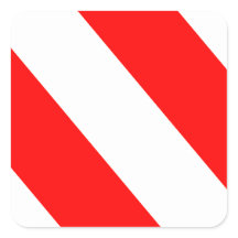 White Red Warning Stripes