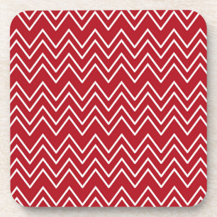 White Red Winter Festive Coaster