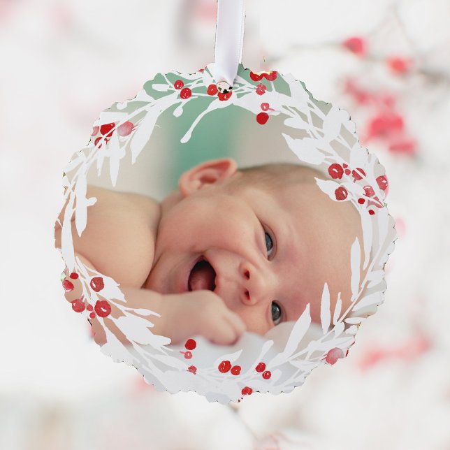 white red wreath new baby tree decoration card (Creator Uploaded)