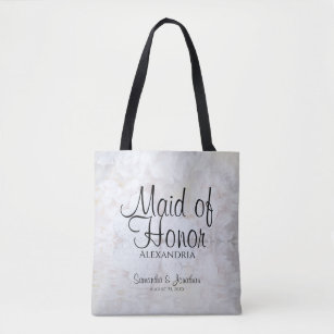 White Reflections Wedding Maid of Honour Tote Bag