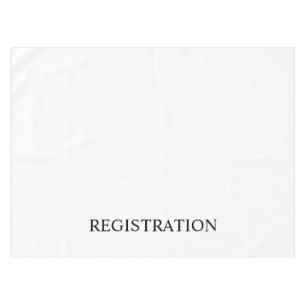 White Registration Desk Tablecloth