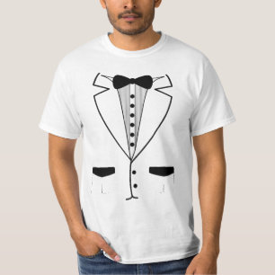 White Retro Tuxedo Shirt