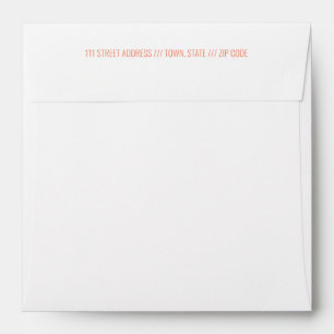 White Retro Vinyl Square Envelope