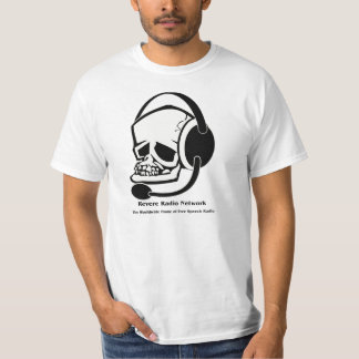 White Revere Radio Skull Logo T-Shirt