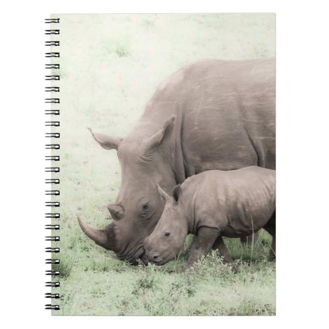 White Rhino & Baby Notebook (Front)