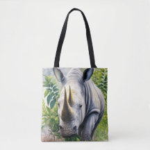 White Rhino Botanical Art