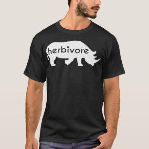 White Rhino HERBIVOREVegan Veg Rhinoceros Rhino In T-Shirt